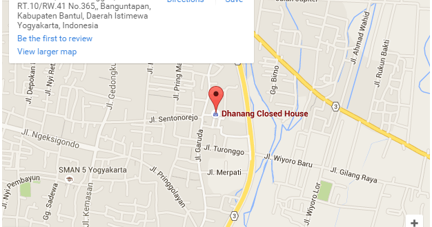 Peta Lokasi Dhanang Closed House